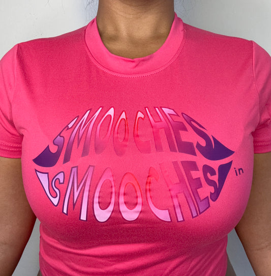 Smooches Logo Crop Tee (Pink)