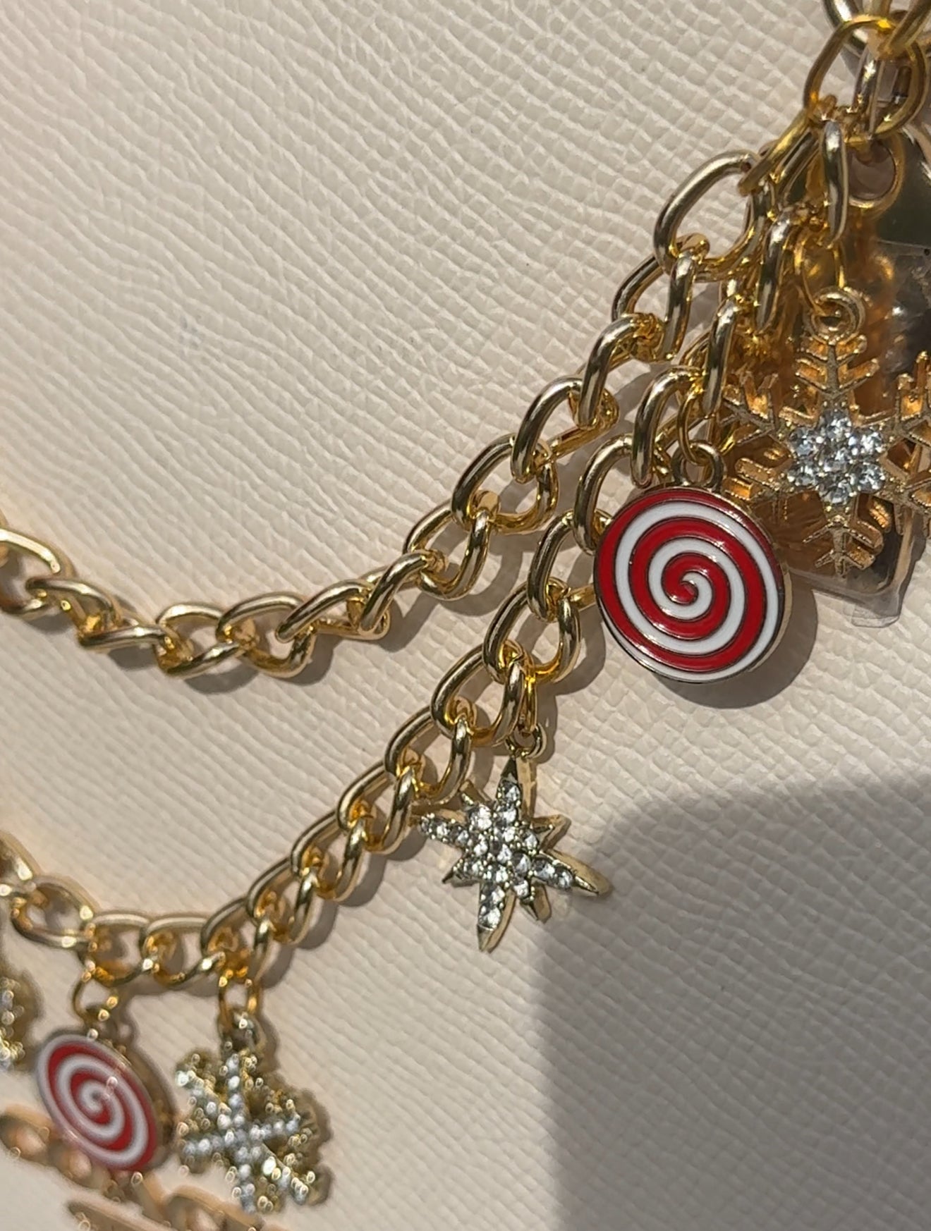 Holiday Candy Swirl Luxe Bag Charm