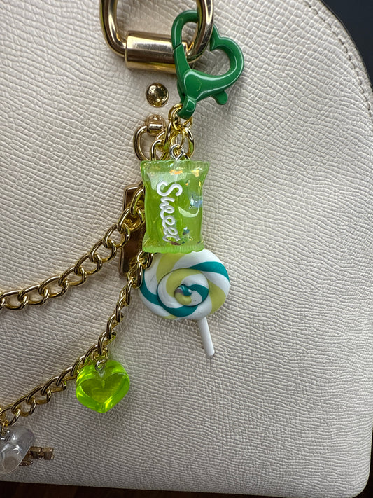 Y2K Sour Apple Candy Bag Charm 🍏 | Cute Purse Keychain | 2000s Aesthetic