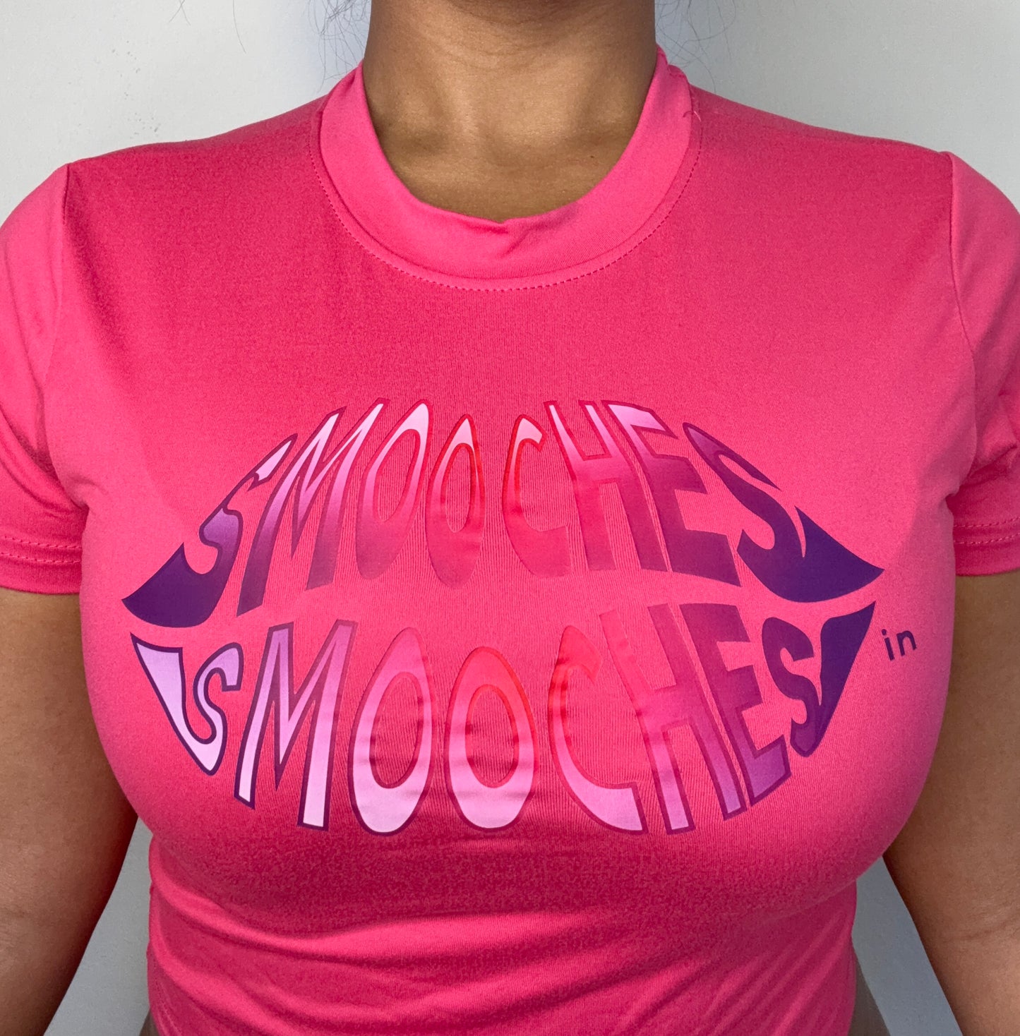 Smooches Logo Crop Tee (Pink)