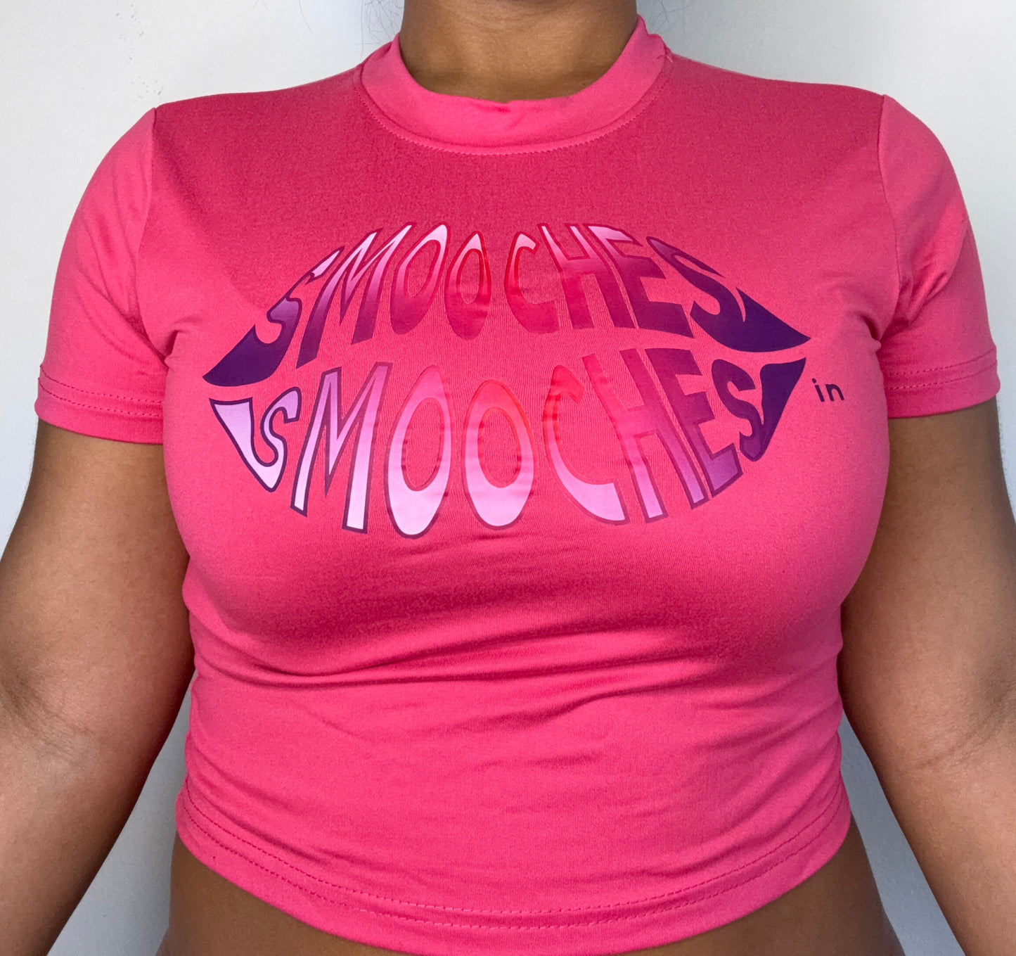 Smooches Logo Crop Tee (Pink)