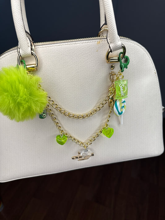 Y2K Sour Apple Candy Bag Charm 🍏 | Cute Purse Keychain | 2000s Aesthetic
