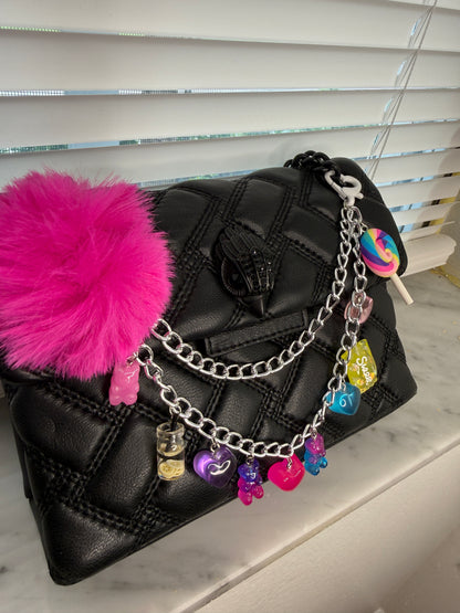 Colorful Candy Bag Charm Gummy Bear Lollipop Cute Purse Keychain