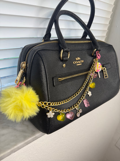 Pink Yellow Candy Bag Charm | Gummy Bear Lollipop Purse Charm | Cute Kawaii Keychain | Girly Bag Accessory
