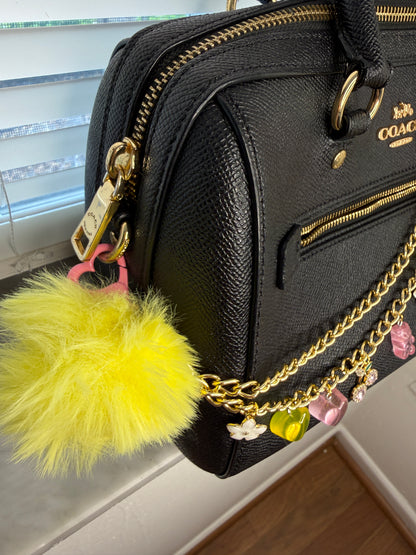 Pink Yellow Candy Bag Charm | Gummy Bear Lollipop Purse Charm | Cute Kawaii Keychain | Girly Bag Accessory